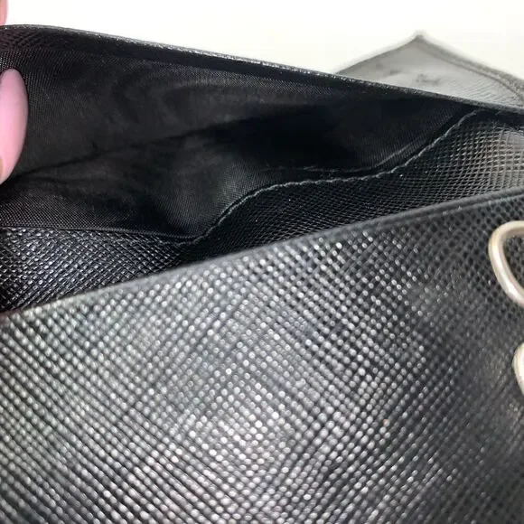 Authentic Prada Saffiano Leather 6 Key Wallet Black - Picture 6 of 14